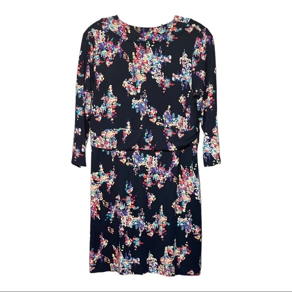 Boden Confetti Print Jersey Knit Dress Navy Soft Feminine Whimsical Everyday 12R - Picture 2 of 15